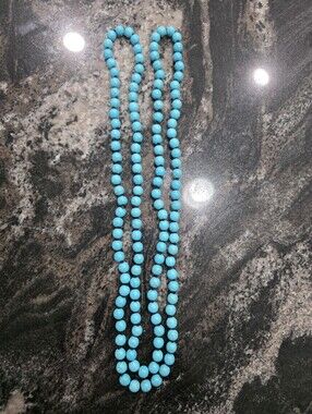 Turquoise Beaded Necklace - Unbranded.  New.  25"